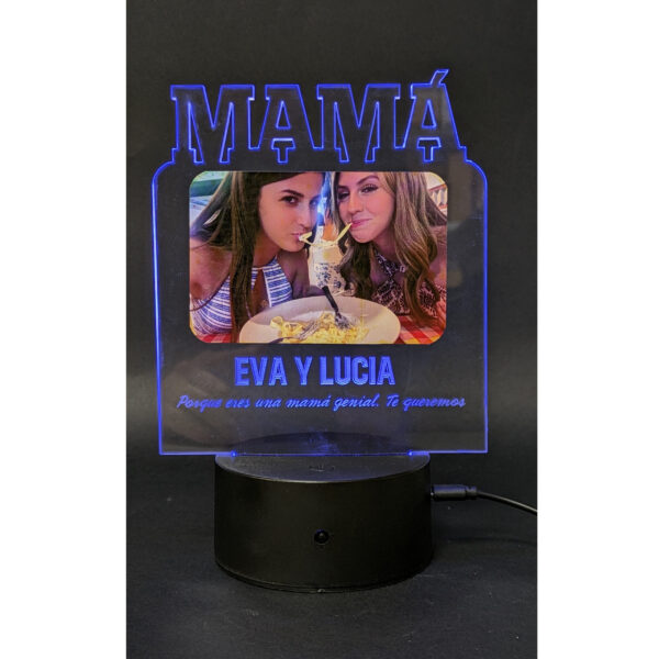 Lámpara de metacrilato para mamá con foto