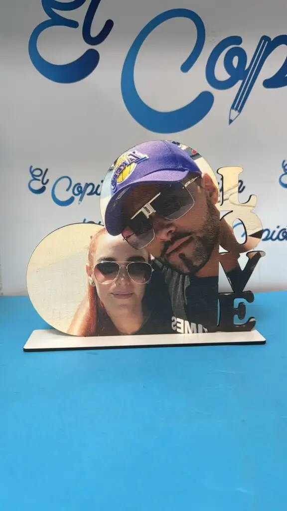 Cuadro de corazón personalizado con foto