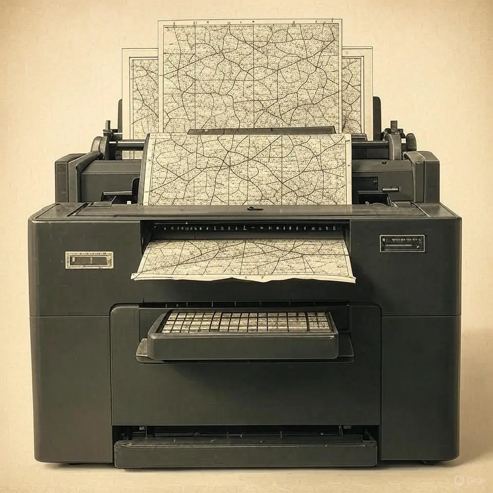 Impresra vintage blanco y negro