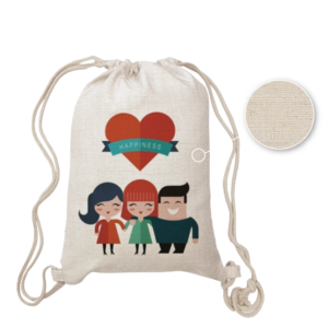 mochila saco lino 40 x 30 personalizada sublimacion alicante extremadura madrid galicia tu diras